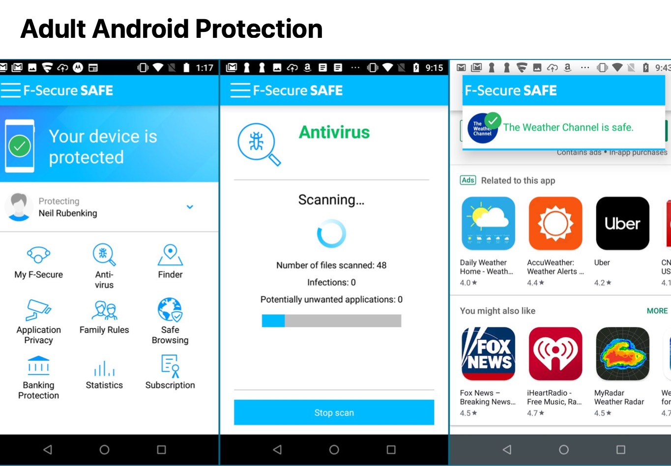 F Secure sage keeps kids safe on Android, kids safe search on mobile, android kids online protection